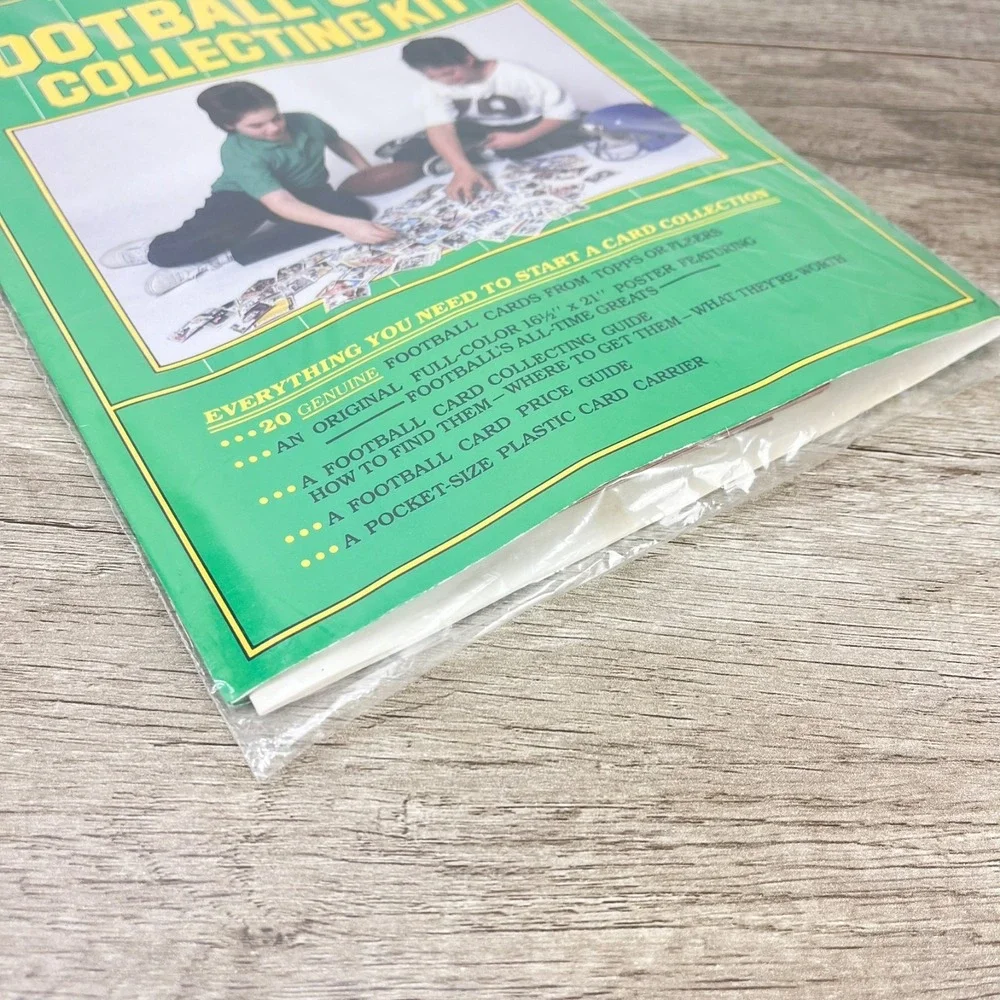 Rare 1987 Football Card Collecting Kit‎ w/ 20 Cards, Poster, Guide etc Open